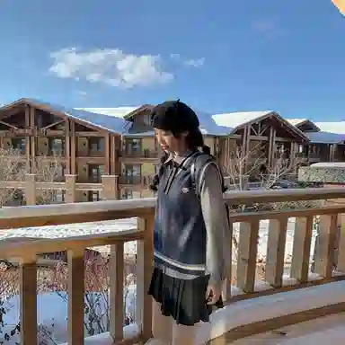 小镇姗姗 学院风马甲衬衫百褶套装 女款