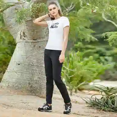 探路者 纯色薄款透气休闲运动裤 女款