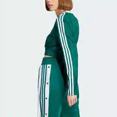 adidas Originals Long Sleeve Crop Tee Forest Green