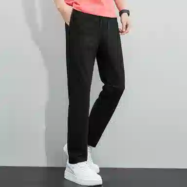 贵人鸟 纯色中腰直筒休闲裤 男款