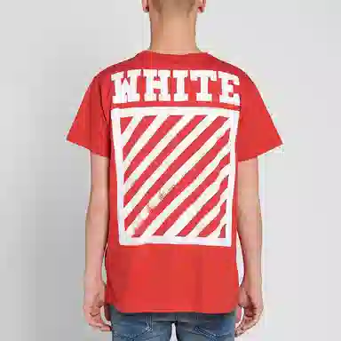 OFF-WHITE Basic Striped T-Shirt Red