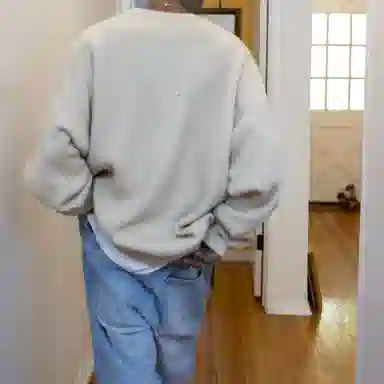 Drew House FW21 Mascot Waffle Sweater Cream