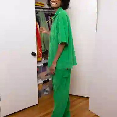 Drew House Smiley Corduroy Shirt Green