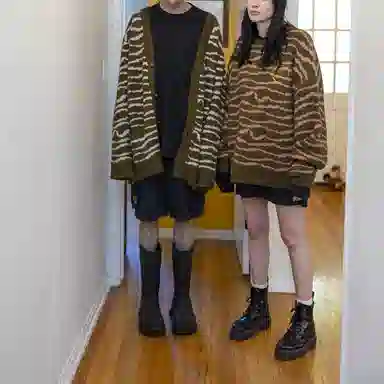 Drew House Sketch Mascot Squiggle Cardigan Olive