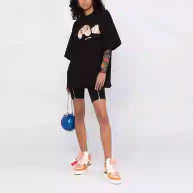 Palm Angels Decapitated Bear Logo T-Shirt Black