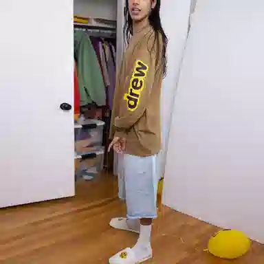 Drew House Logo Long Sleeve Tee Brown