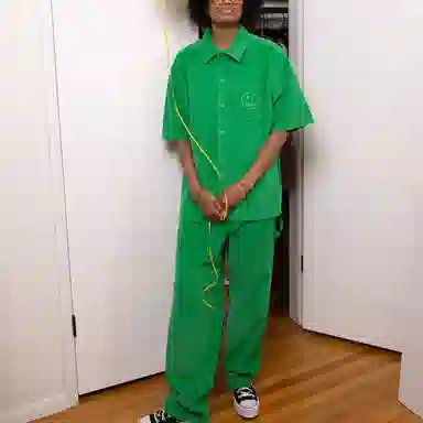 Drew House Smiley Corduroy Shirt Green