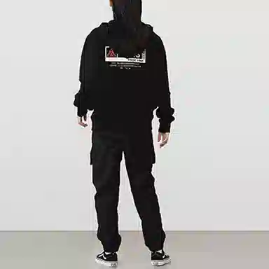 Vans Logo Hoodie Black