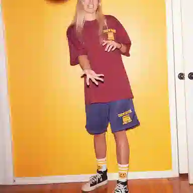 Drew House logo FW21 Community Ss Tee LogoT burgundy