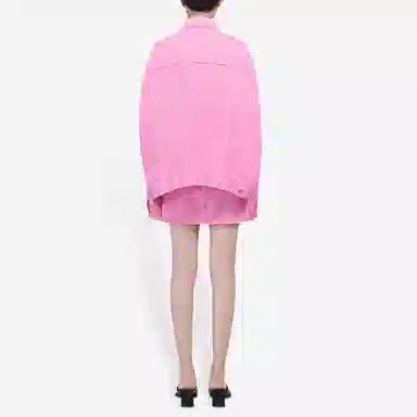 Balenciaga SS22 Valentine's Denim Jacket Pink