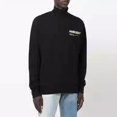 AMBUSH FW21 Logo Long Sleeve Sweatshirt Black