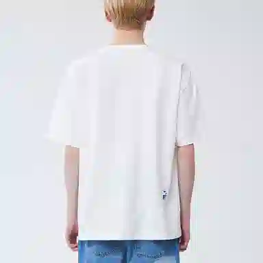 ADER ERROR Geometric Line T-Shirt White