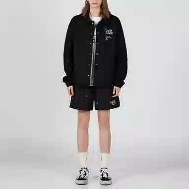 acme de la vie ADLV SS22 Embroidered Coach Jacket Black