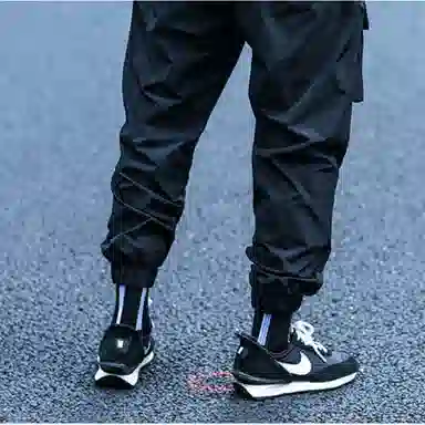 ENSHADOWER Metal Nylon Drawstring Joggers