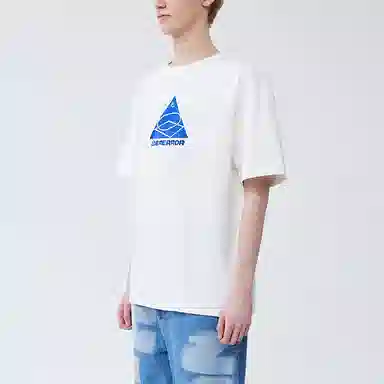 ADER ERROR Geometric Line T-Shirt White