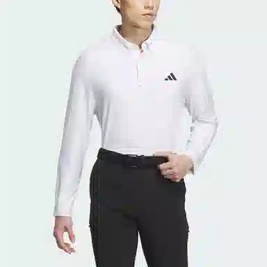 adidas Long Sleeve Stretch Polo Shirt LogoPolo