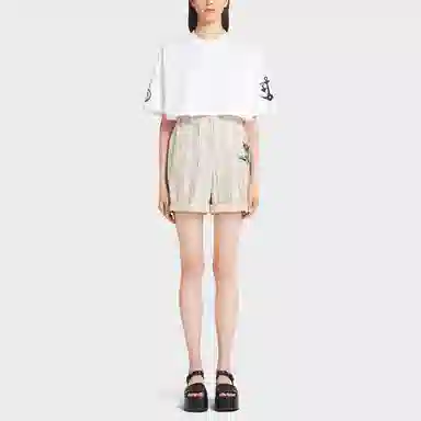 Prada SS22 Printed Knit T-Shirt White