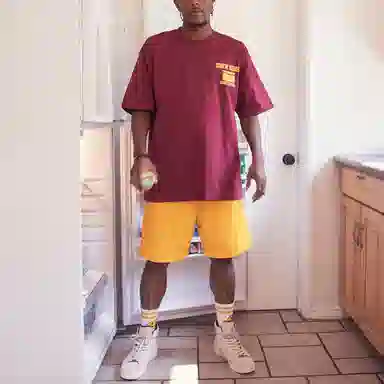 Drew House logo FW21 Community Ss Tee LogoT burgundy