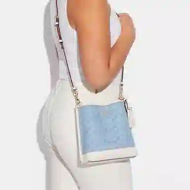 COACH Mollie 22 Bucket Bag Blue Signature