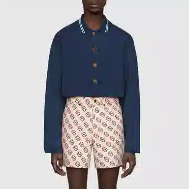 Gucci Striped Polo Blue