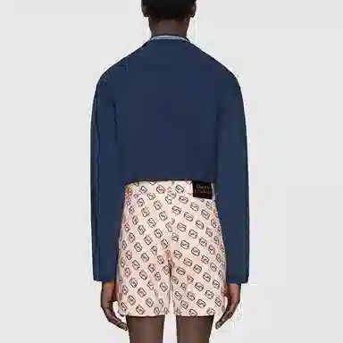 Gucci Striped Polo Blue