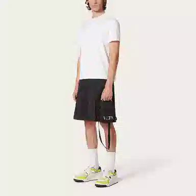 Valentino Vltn Tag Black Bermuda Shorts