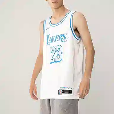 Nike NBA Lakers LeBron James 23 Fan Jersey White