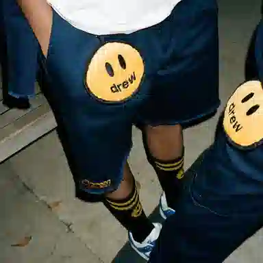 Drew House FW21 Stretch Twill Pleated Shorts Logo