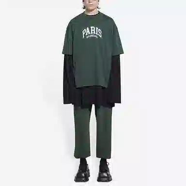 Balenciaga SS22 City Series Green Tee