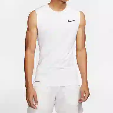 Nike Pro Logo Tank Top White