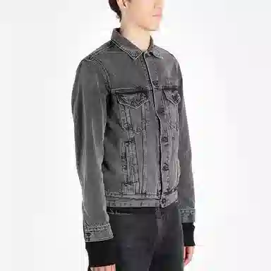 OFF-WHITE SS19 Classic Arrow Print Denim Jacket