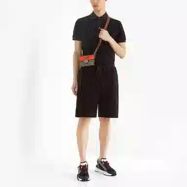 Fendi Logo Print Drawstring Shorts