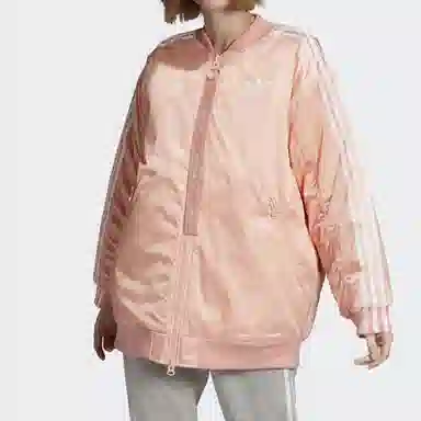 adidas Originals Long Bomber Jacket Glow Pink