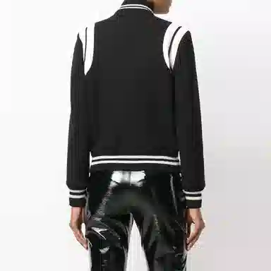 Saint Laurent Striped Baseball Jacket