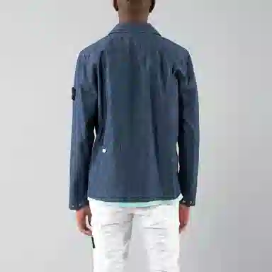 Stone Island Logo Jacket Blue