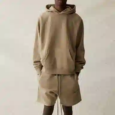 Fear of God Essentials SS21 Pull-Over Hoodie Moss Logo