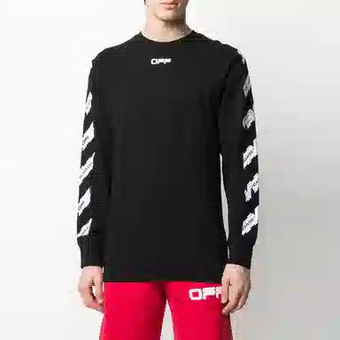 OFF-WHITE Airport Tape Long Sleeve Tee