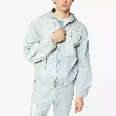 LOUIS VUITTON x NBA Classic Zip Hoodie Denim Jacket