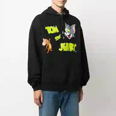 GCDS Tom and Jerry Hoodie Black