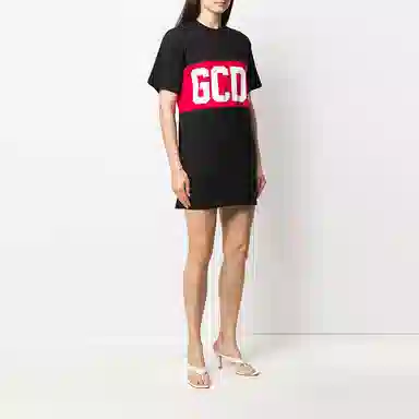 GCDS SS21 Logo Dress Black