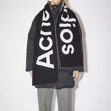 Acne Studios Scarf Black White