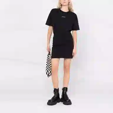 KENZO SS21 Logo Print Dress Black