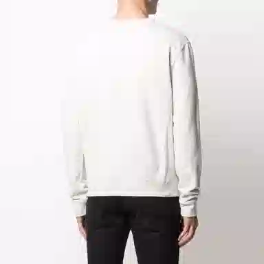 Saint Laurent Logo Crewneck Sweatshirt White
