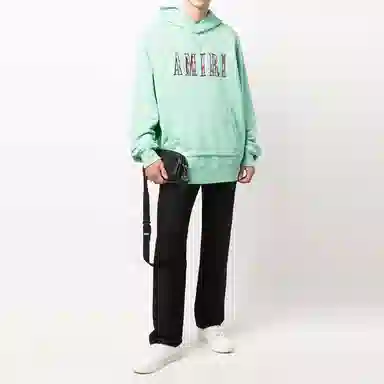 AMIRI Logo Hoodie Green