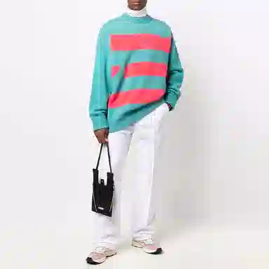 ADER ERROR FW21 Striped Wool Sweater Blue