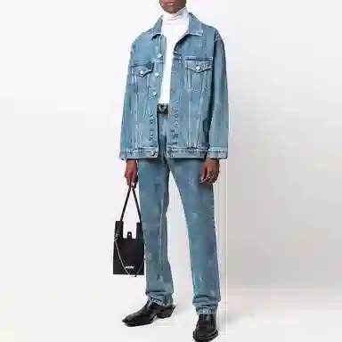 Martine Rose Denim Jacket Blue