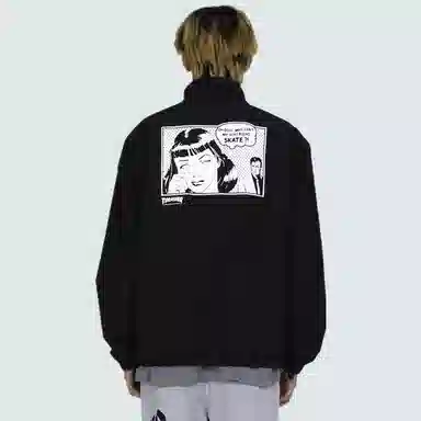 Thrasher Boyfriend Nylon Jacket Black
