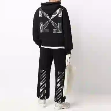 OFF-WHITE SS22 Logo Hoodie Black