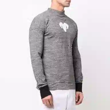 Maison Margiela SS22 Animal Pattern Turtleneck Sweater Gray