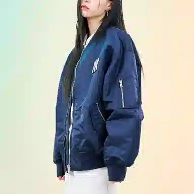 MLB Logo Zip Jacket Blue